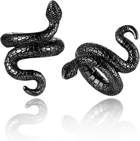 2 PCS Snake Ear Weights Lobes Clip Plugs Gauges, Hypoallergenic 316 Stainless Steel Tunnels for Body Jewelry Women Men