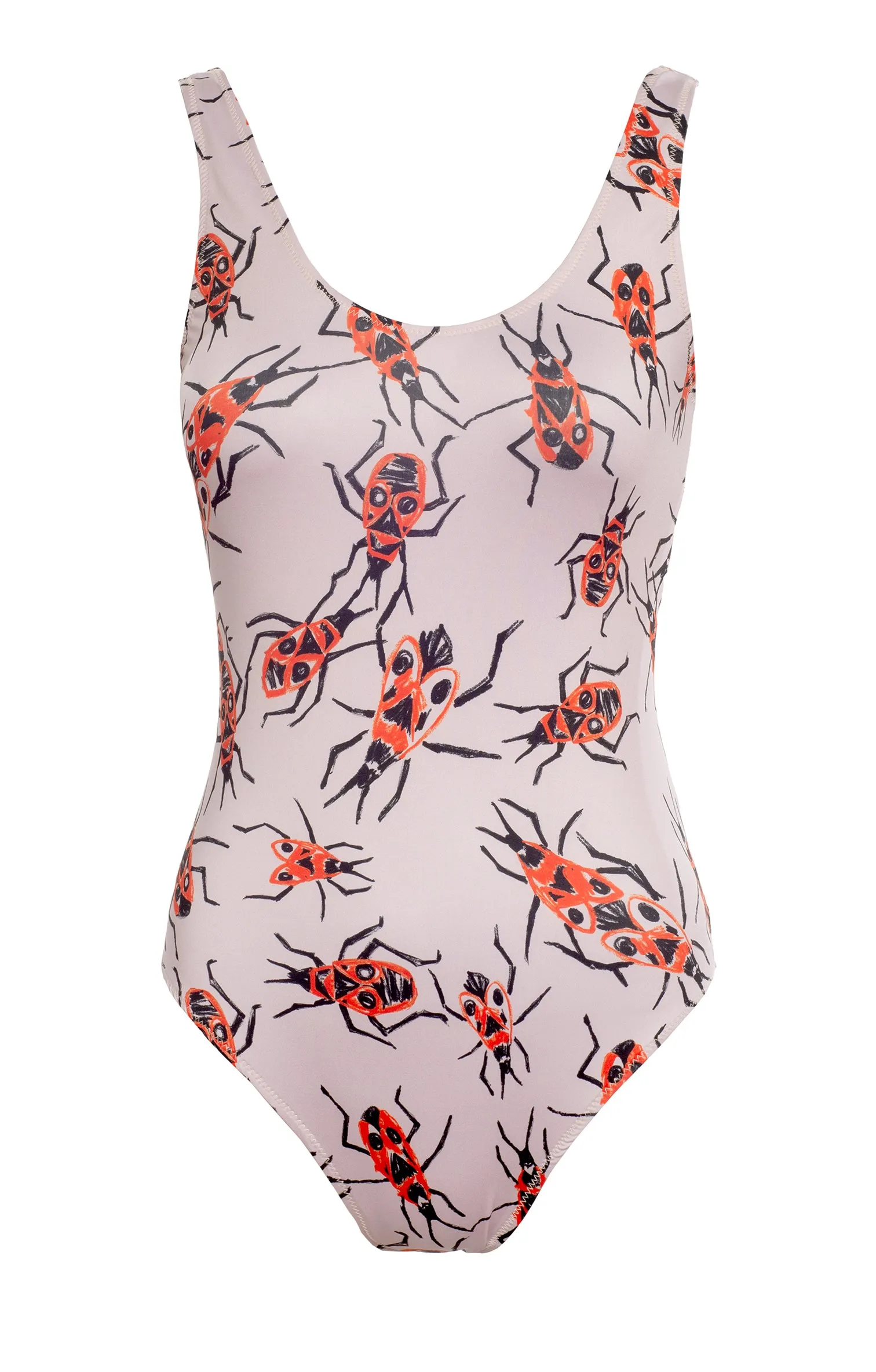 BEETLE open-back swimsuit 'firebugs'