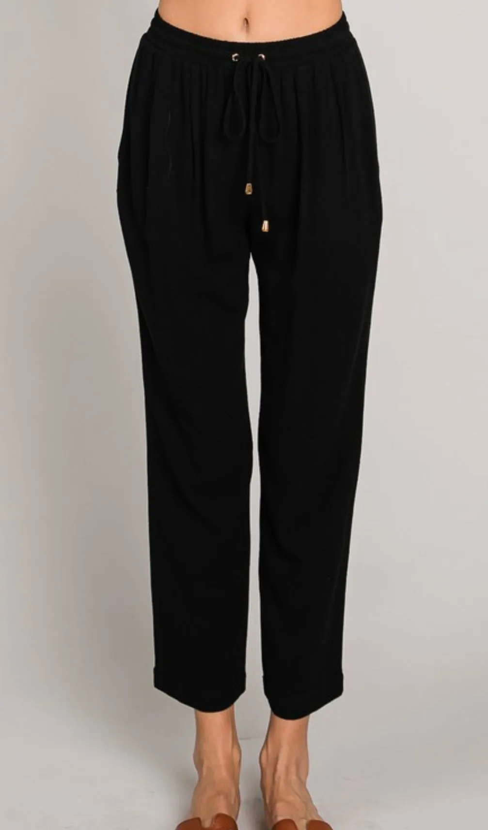 Blair black linen pants