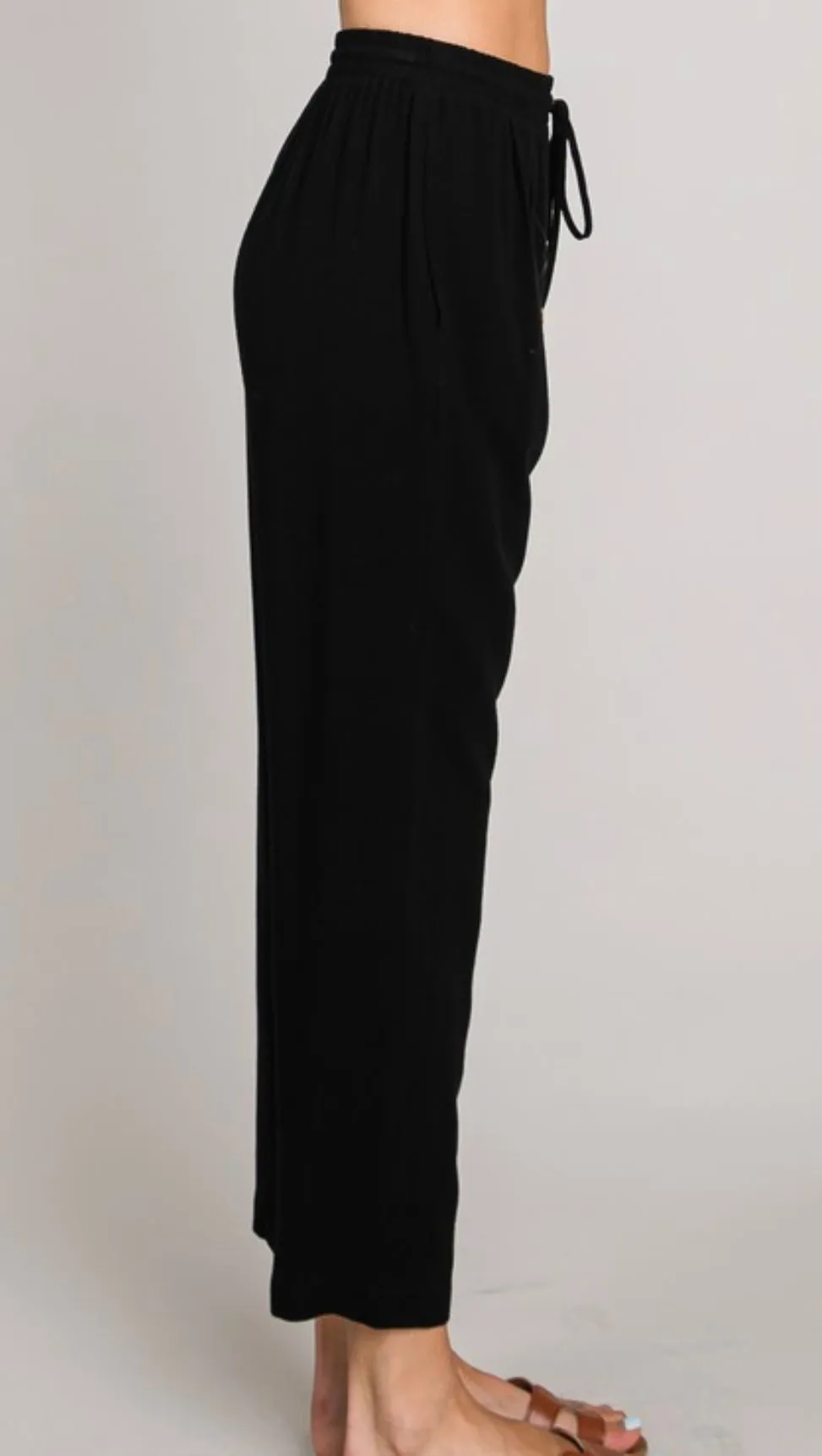 Blair black linen pants