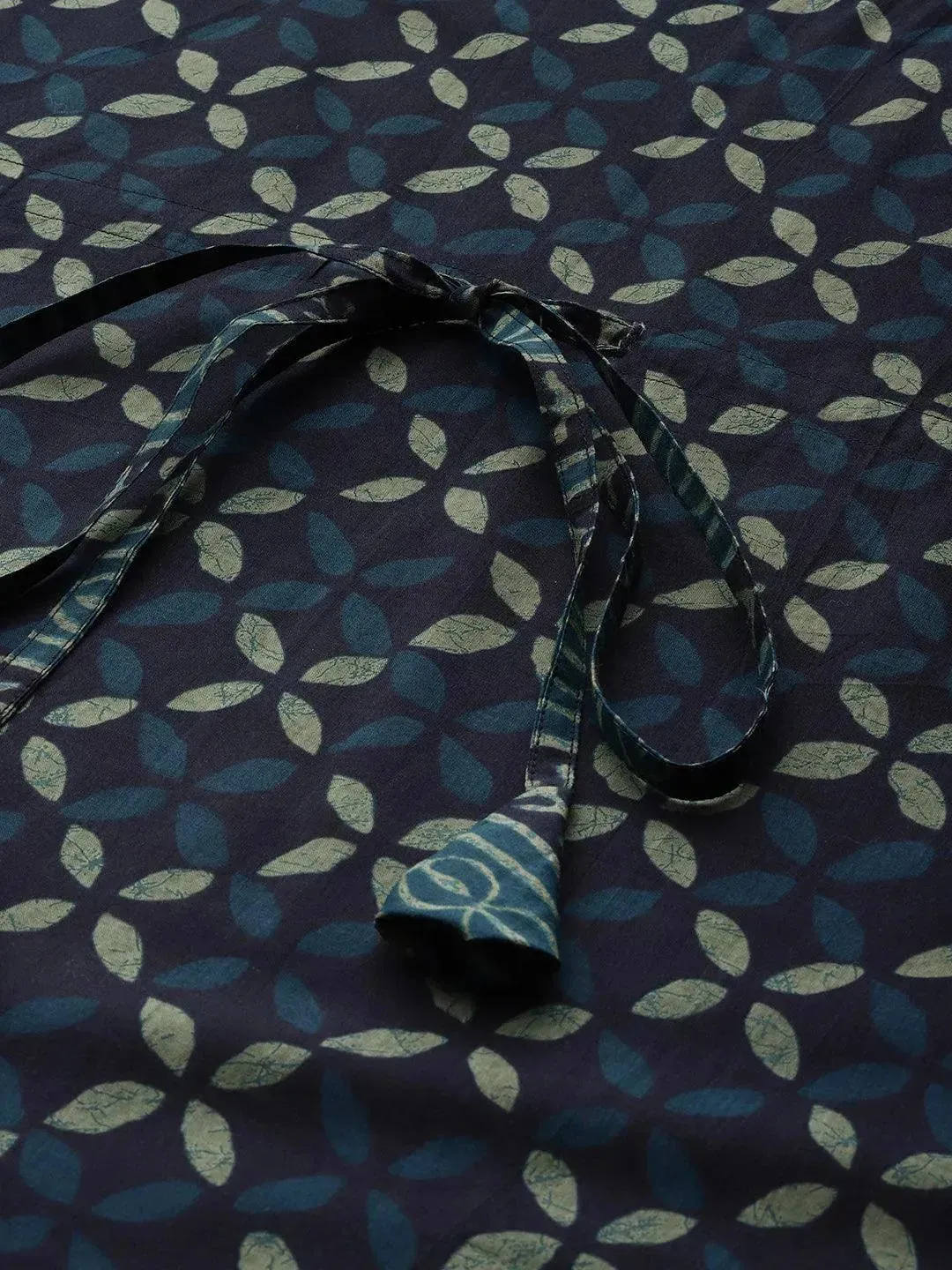 Blue Printed Cotton Nightdress
