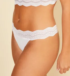 CEYLON Modal Low Rise Thong in White