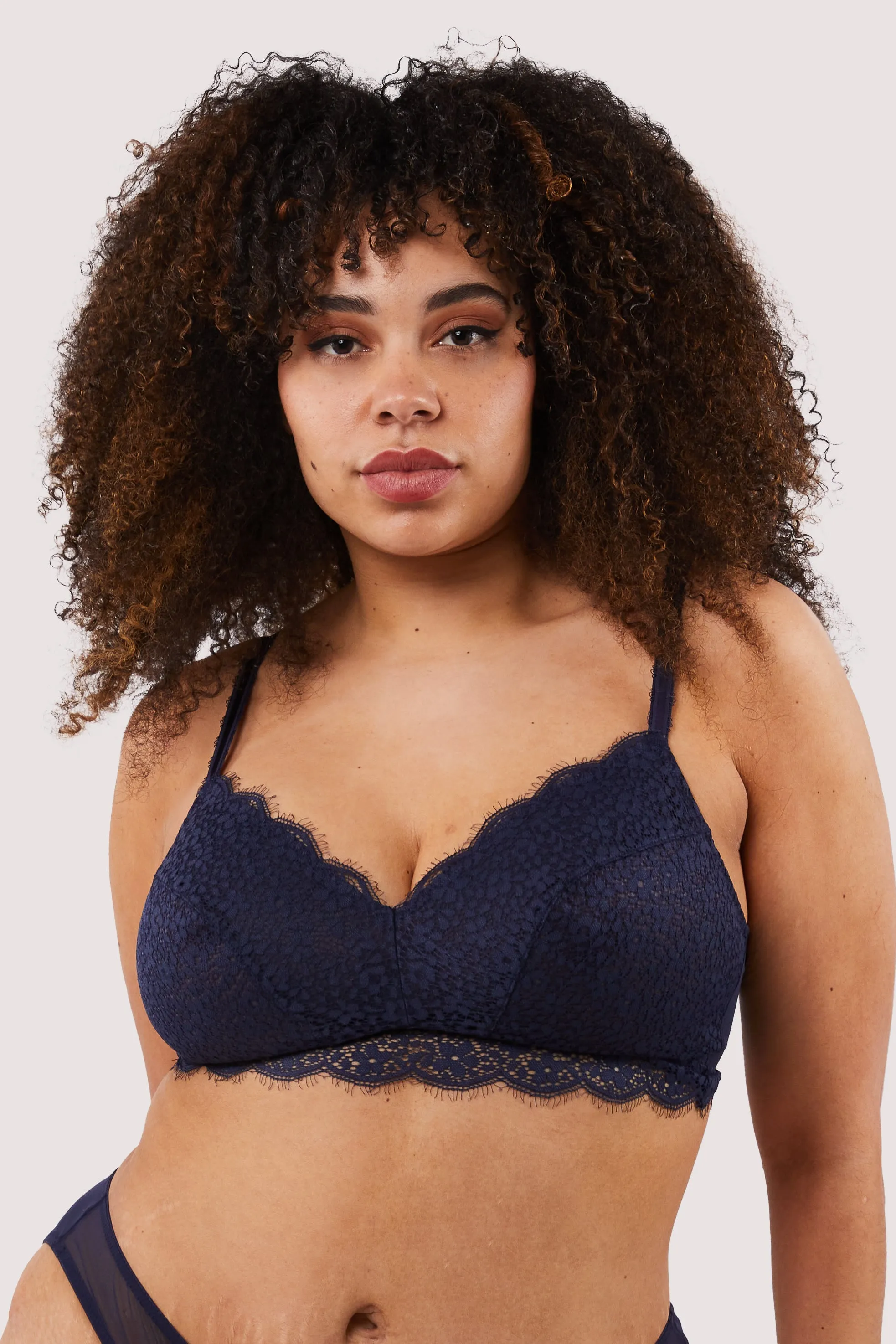 Emma Navy Ultimate Comfort Wireless Bra - 30 DD-H and 32D-40G (UK size)