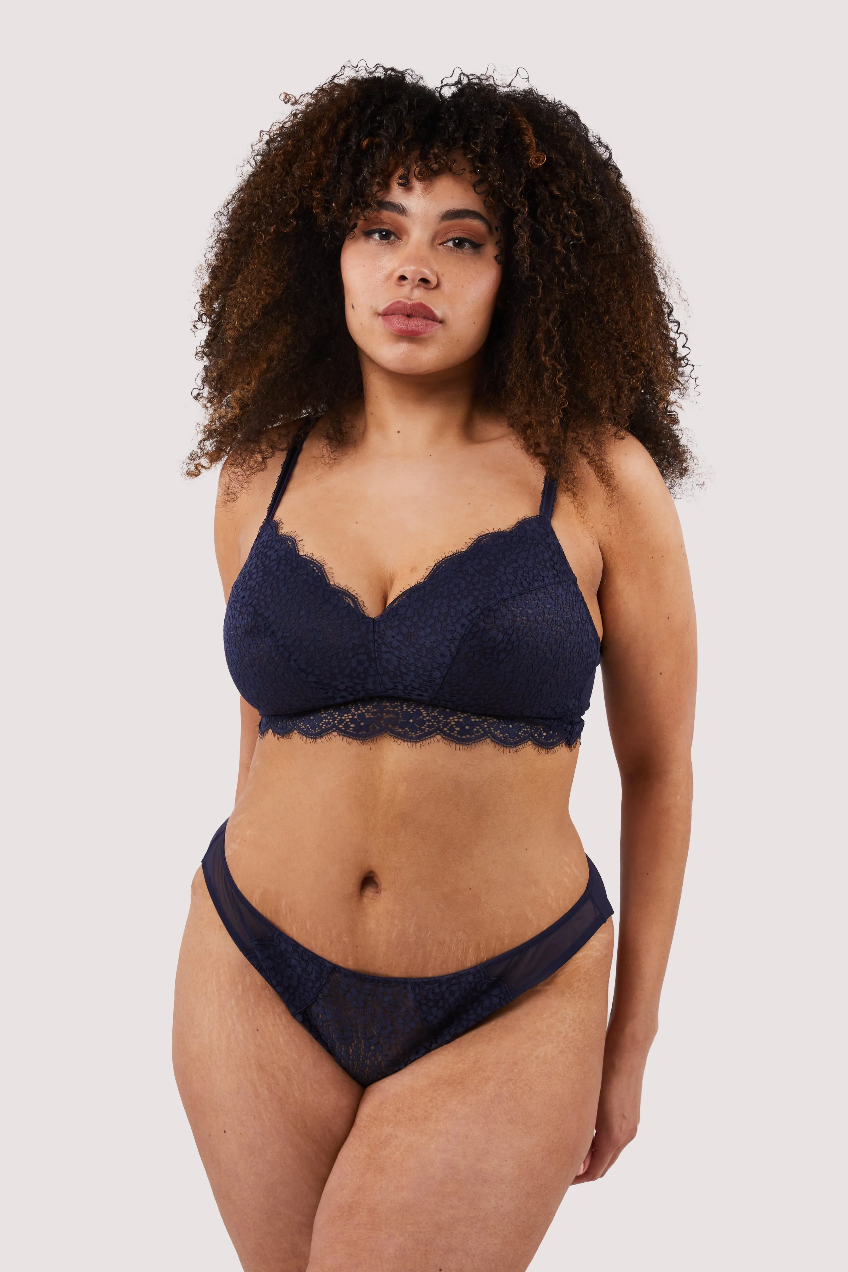 Emma Navy Ultimate Comfort Wireless Bra - 30 DD-H and 32D-40G (UK size)