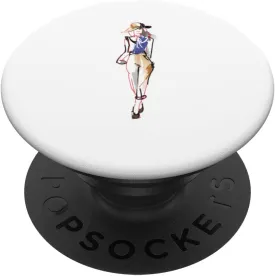 Fashion Hand painted silhouette design Graphic Tee T-Shirt PopSockets Swappable PopGrip