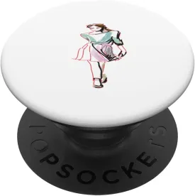 Fashion Hand painted silhouette design Graphic Tee T-Shirt PopSockets Swappable PopGrip