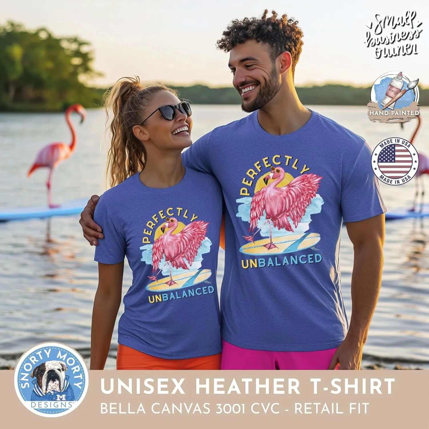 Flamingo Paddle Board T-Shirt  Funny Summer Flamingo Tee  Unisex Water Sport Beach Shirt  Bella Canvas Graphic Tee