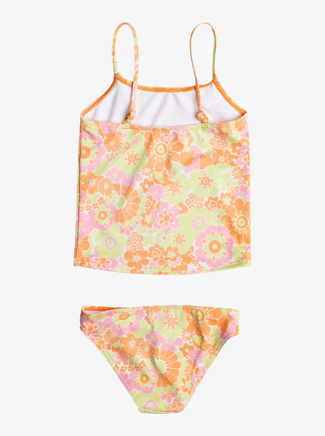 Girls 4-16 Happiness Feeling Two Piece Tankini Set - Mock Orange Piece Of Paradise