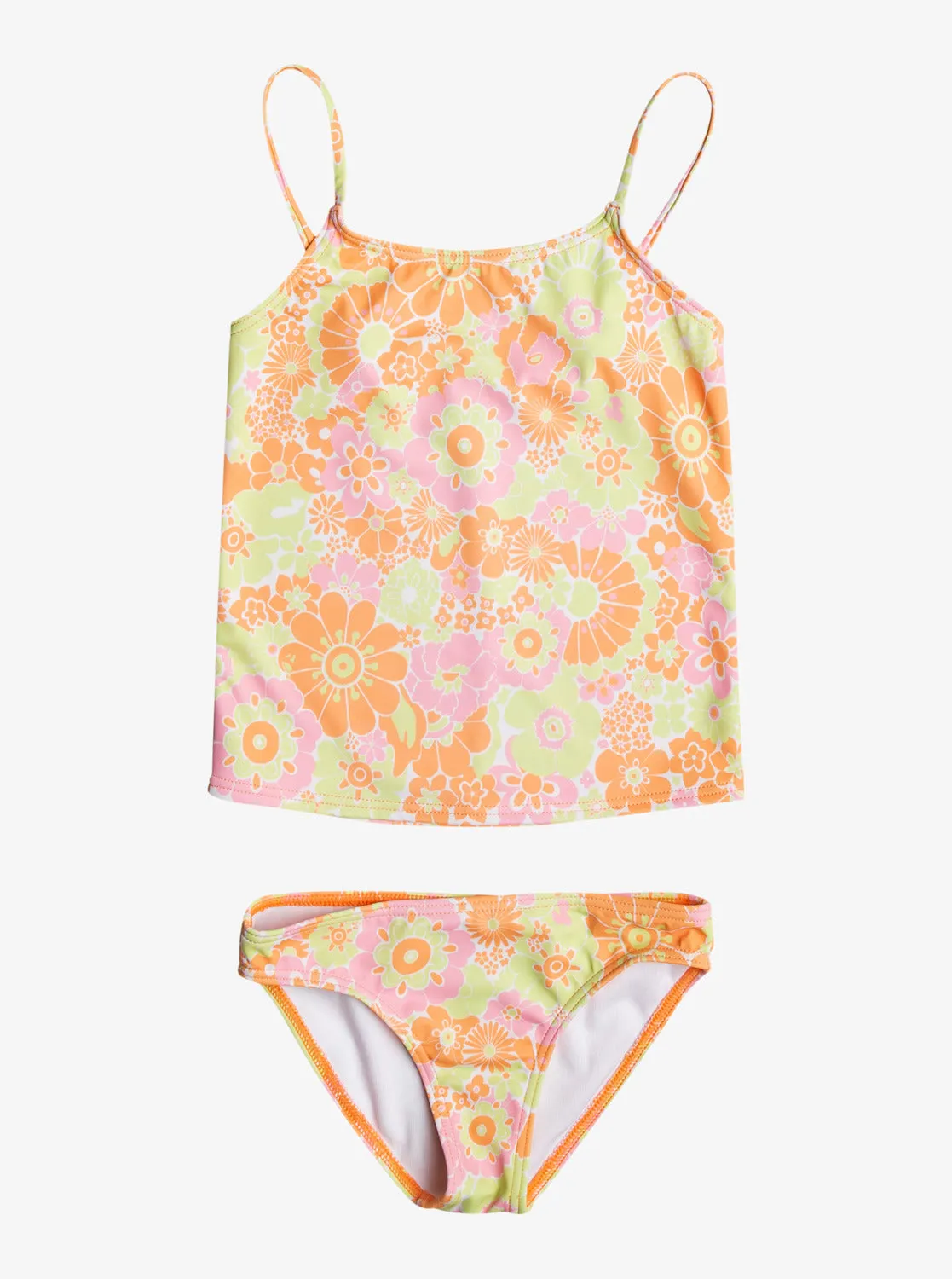 Girls 4-16 Happiness Feeling Two Piece Tankini Set - Mock Orange Piece Of Paradise