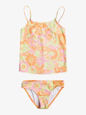 Girls 4-16 Happiness Feeling Two Piece Tankini Set - Mock Orange Piece Of Paradise
