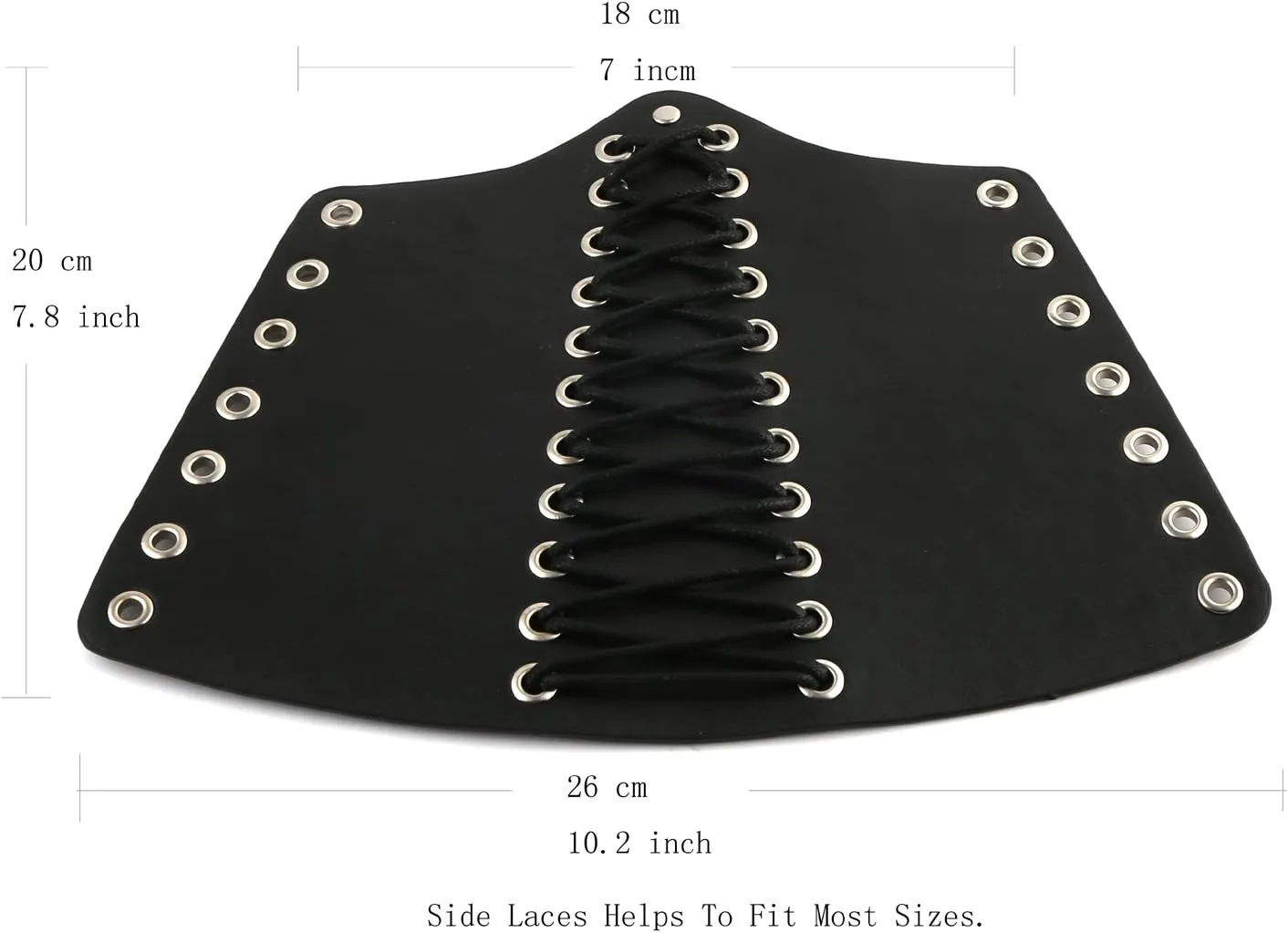 HZMAN 2 Pack Unisex Faux Back Leather Gauntlet Wristband Wide Bracer Arm Armor Cuff