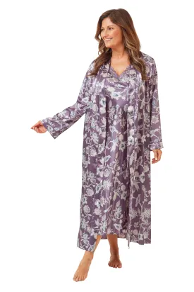 Marlon Long Satin Wrap Floral & Bird Print