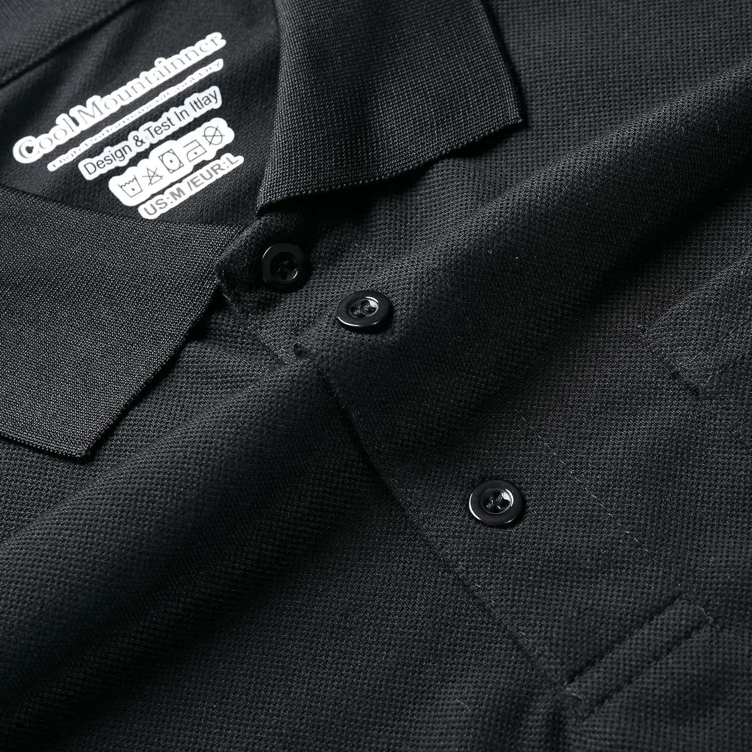 Men's Polo Shirts Long Sleeve Classic Quick Dry Moisture Wicking Tactical Golf Shirts for Men with Pocket Causal Athletic