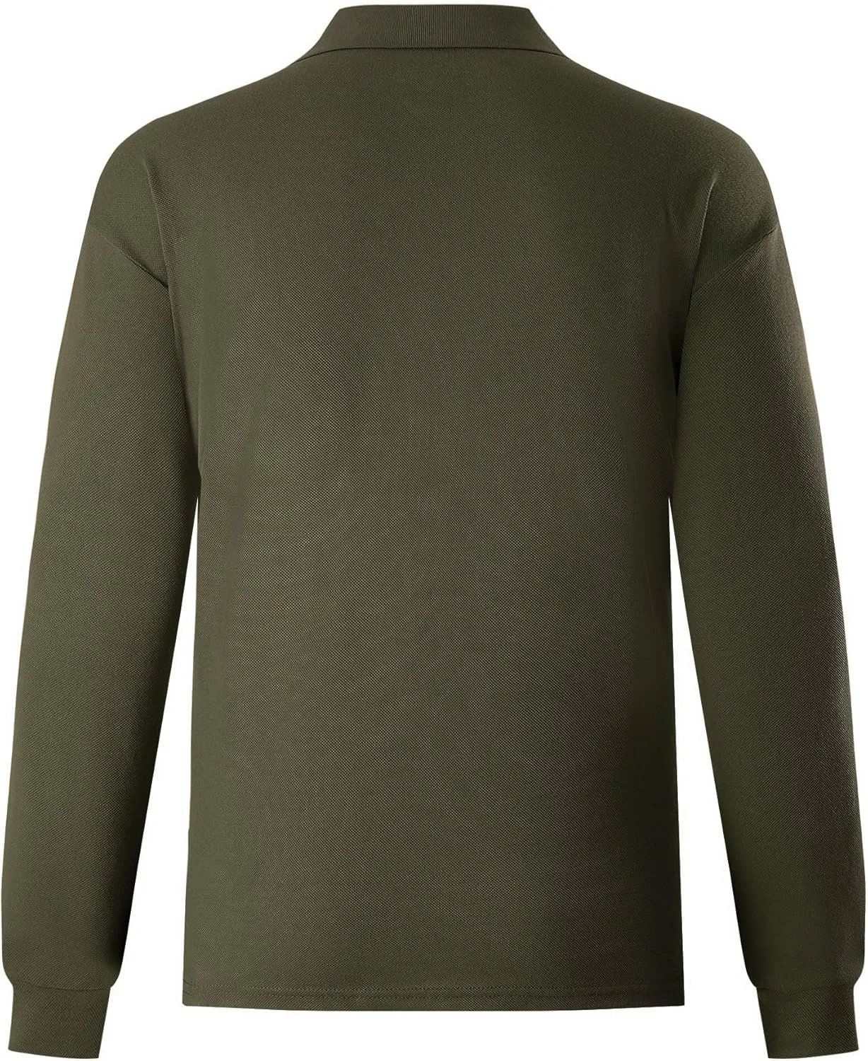 Men's Polo Shirts Long Sleeve Classic Quick Dry Moisture Wicking Tactical Golf Shirts for Men with Pocket Causal Athletic