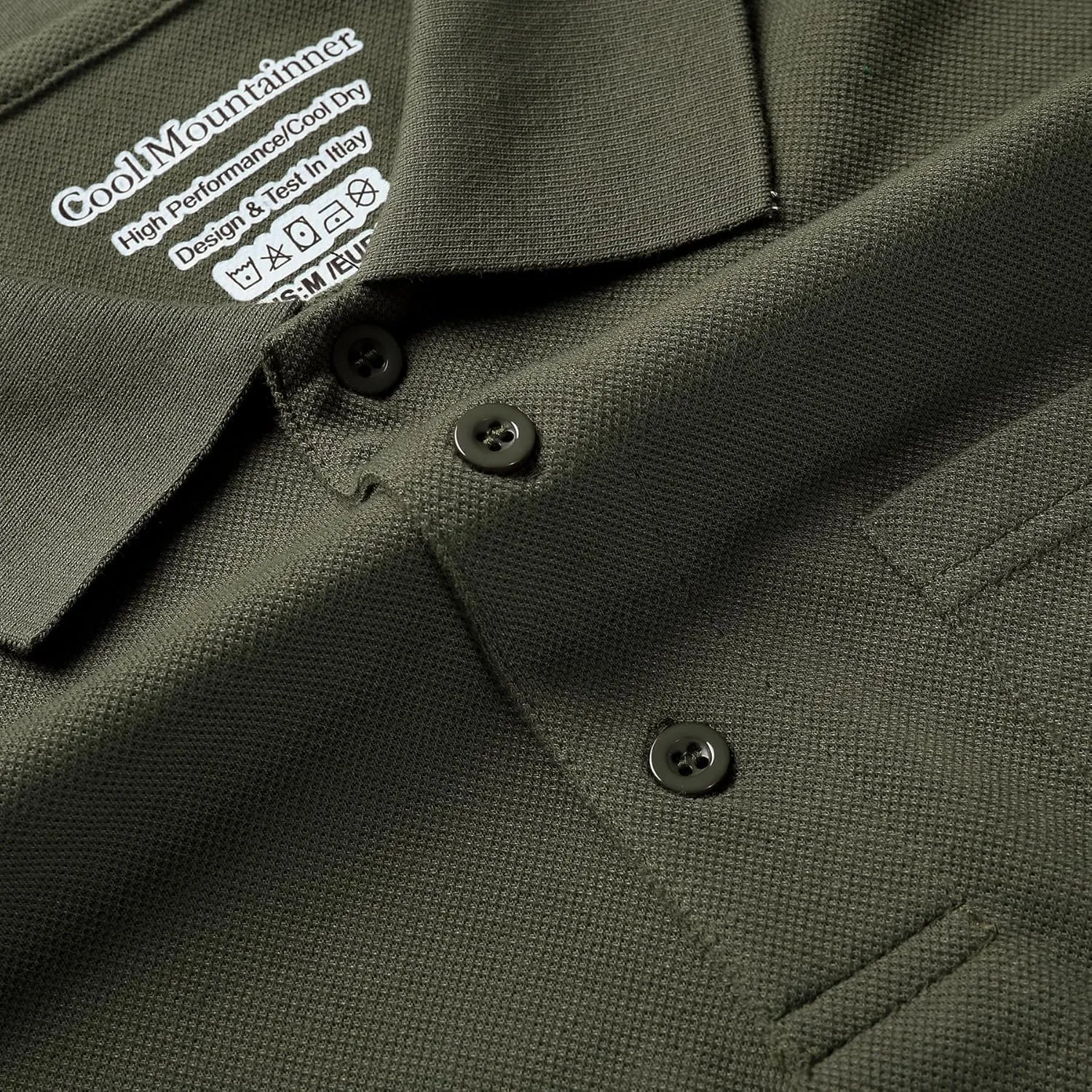 Men's Polo Shirts Long Sleeve Classic Quick Dry Moisture Wicking Tactical Golf Shirts for Men with Pocket Causal Athletic