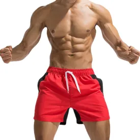 Men's Quick Dry Drawstring Board Shorts - Stitching Design