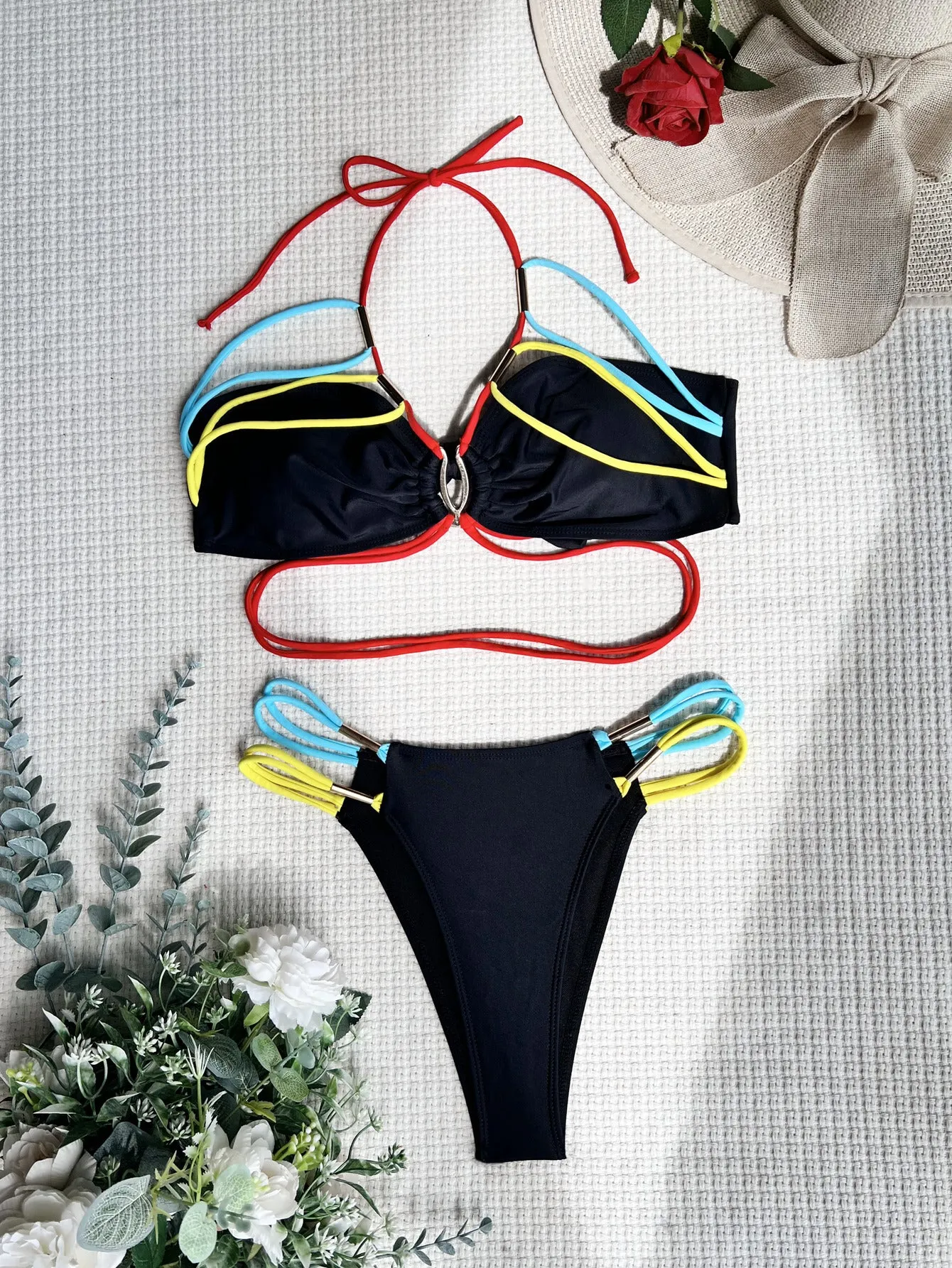 New Bikini Strap Backless Sexy Ladies Swimsuit