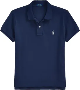 POLO RALPH LAUREN Women's Classic Fit Mesh Polo Shirt, Navy, Medium
