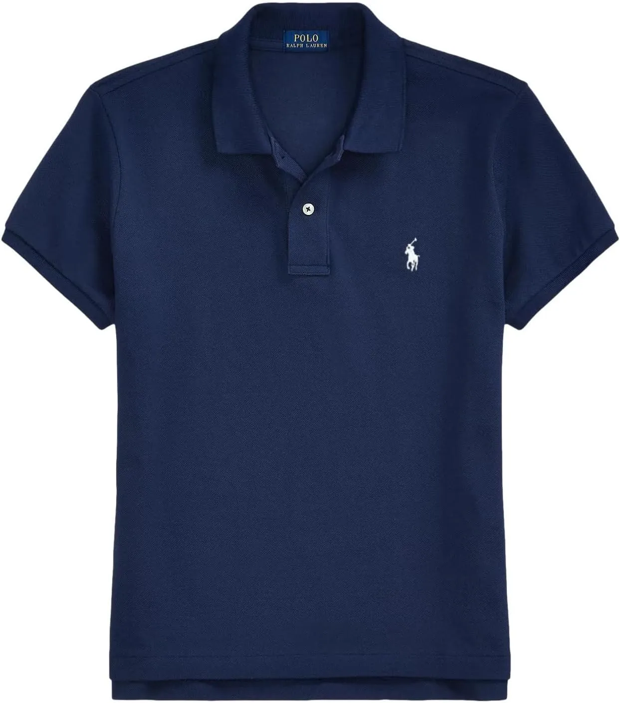 POLO RALPH LAUREN Women's Classic Fit Mesh Polo Shirt, Navy, Medium