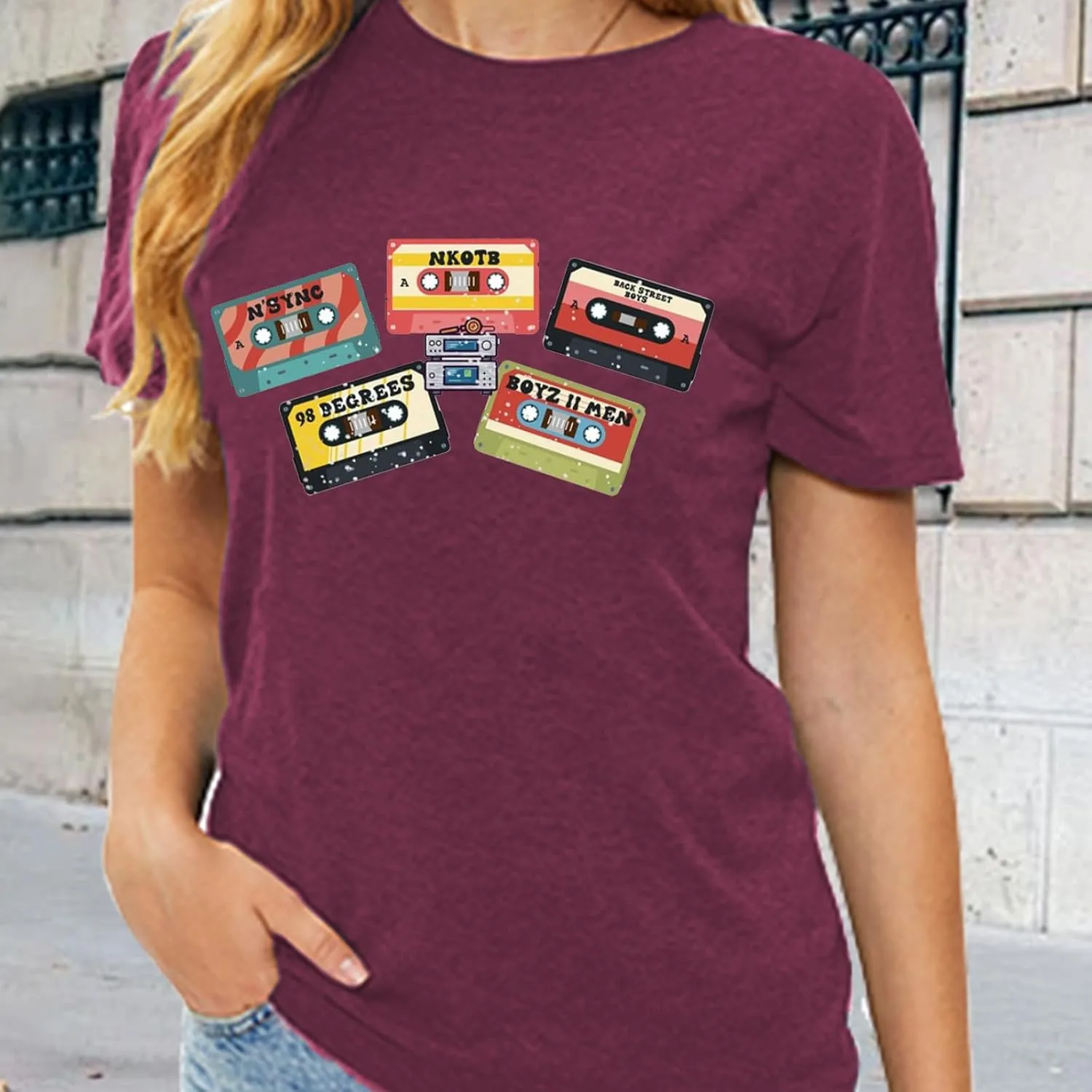 Retro 80's T-Shirt for Women Vintage Neon 80's Shirt Rave Theme Party Tshirt Crew Neck Tee Tops