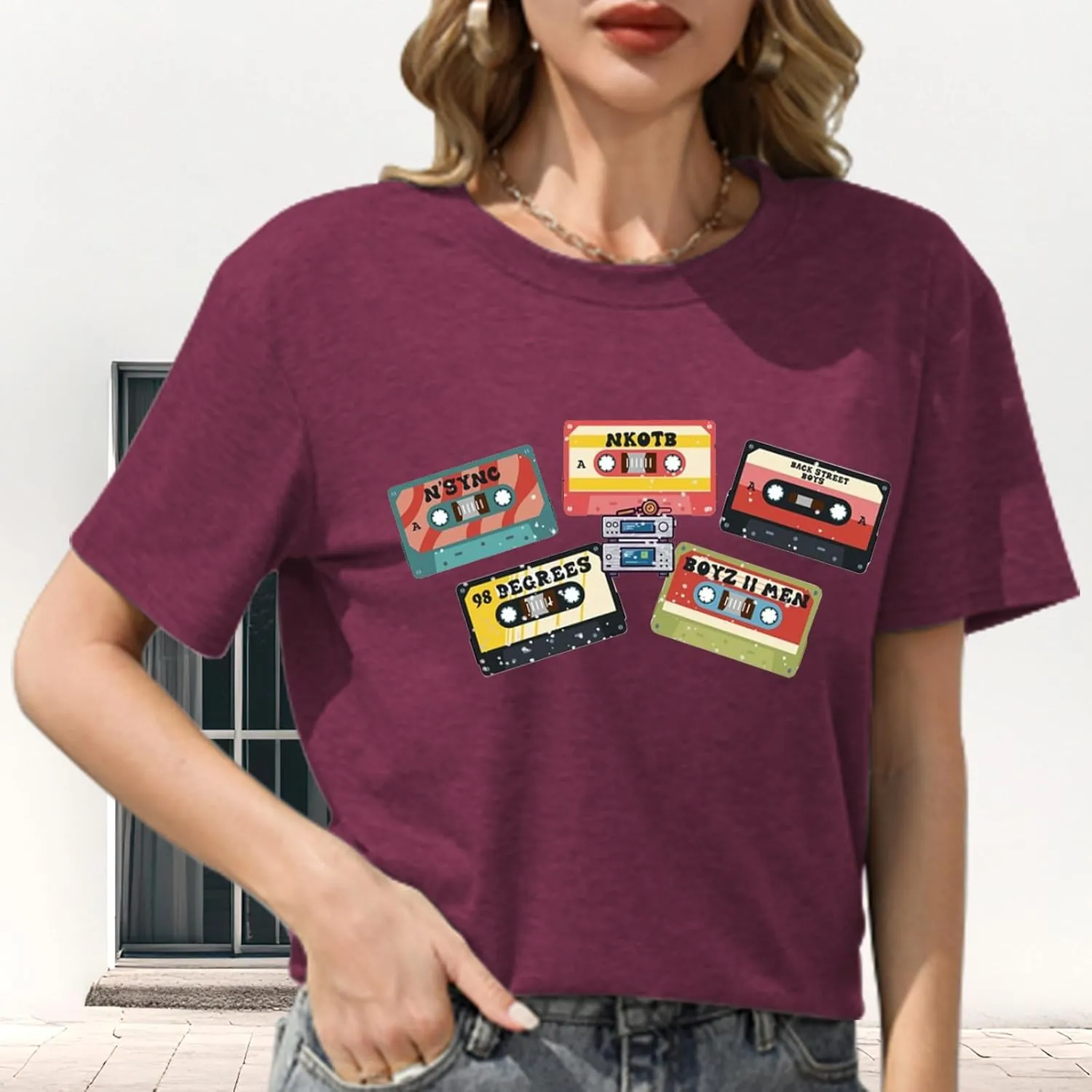 Retro 80's T-Shirt for Women Vintage Neon 80's Shirt Rave Theme Party Tshirt Crew Neck Tee Tops