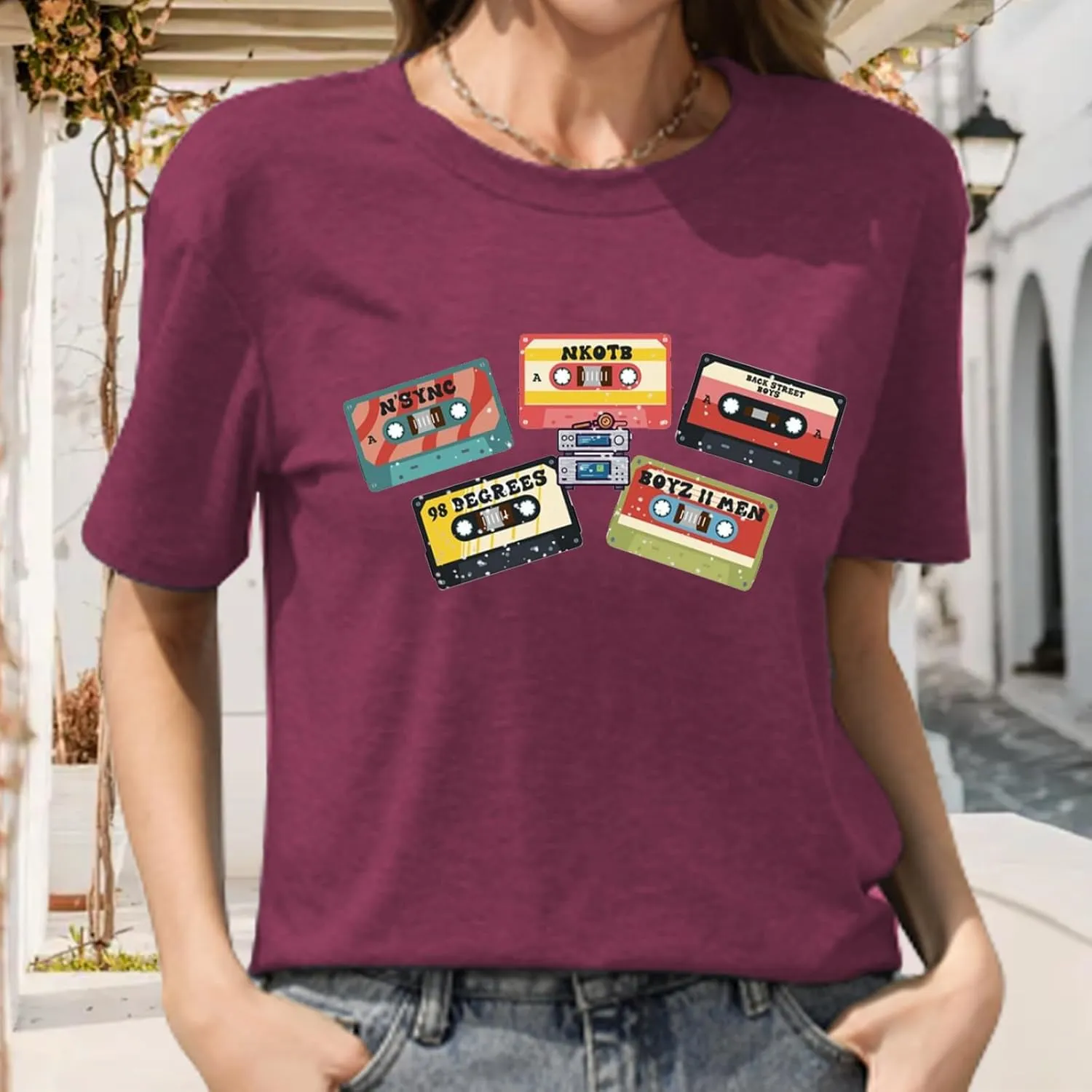 Retro 80's T-Shirt for Women Vintage Neon 80's Shirt Rave Theme Party Tshirt Crew Neck Tee Tops