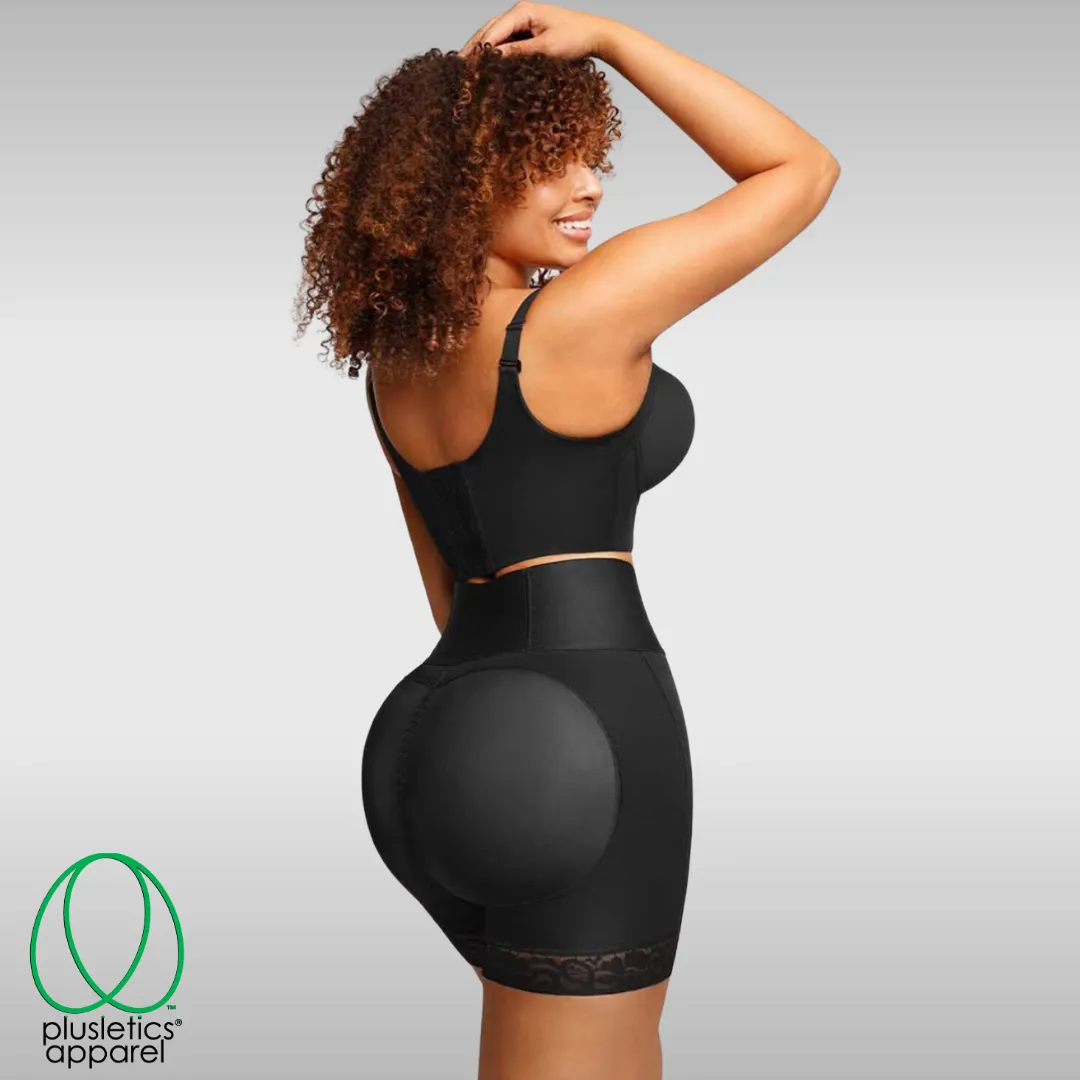 SculptEase™ Banded Silhouette Shorts - Black