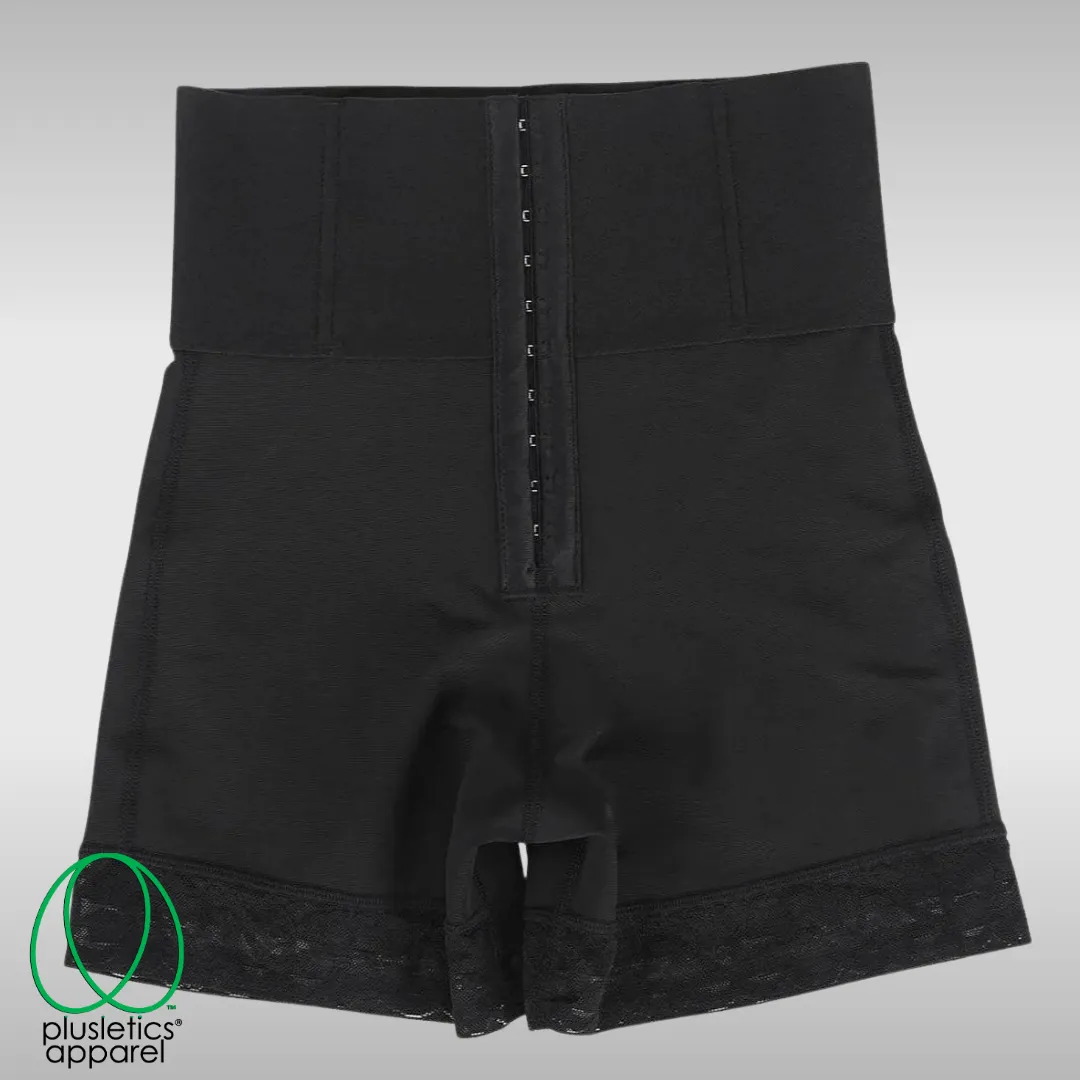 SculptEase™ Banded Silhouette Shorts - Black