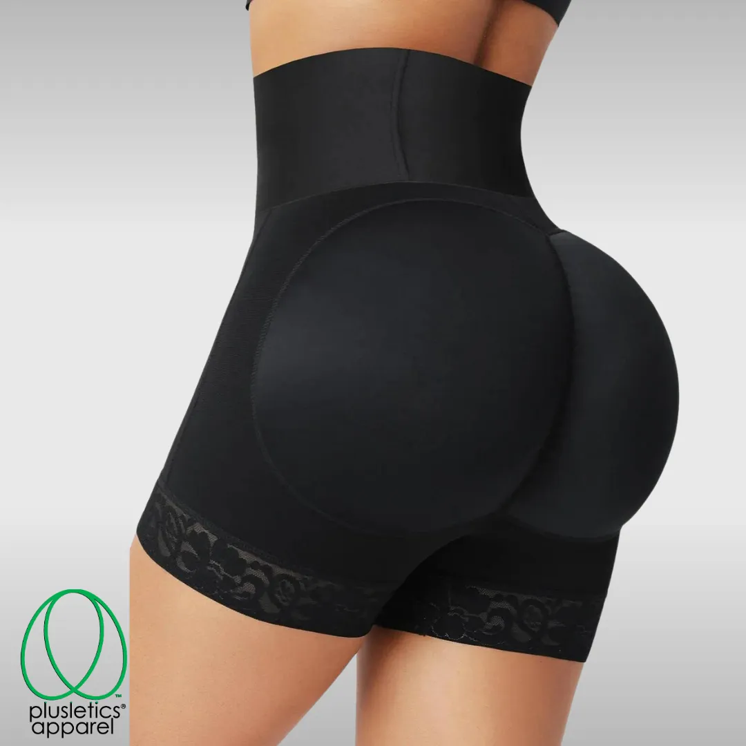 SculptEase™ Banded Silhouette Shorts - Black