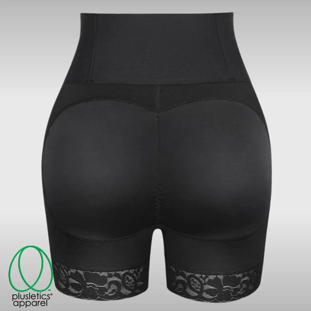 SculptEase™ Banded Silhouette Shorts - Black