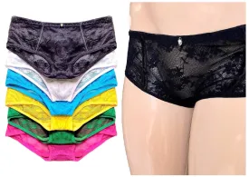 Semi- Sheer Low Rise Floral Panties