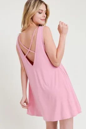 Something Cute Open Back Tank Mini Dress