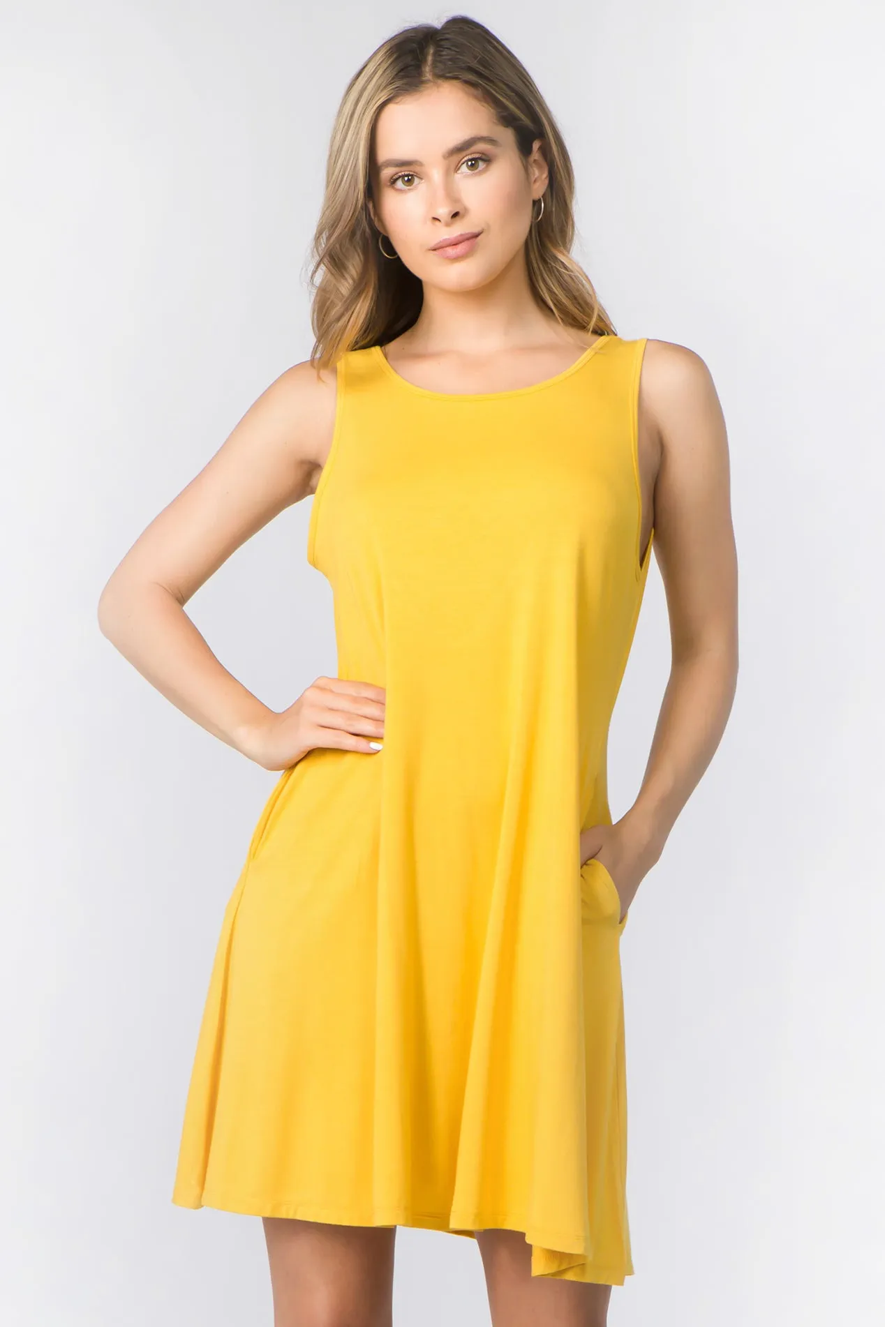 Something Cute Open Back Tank Mini Dress