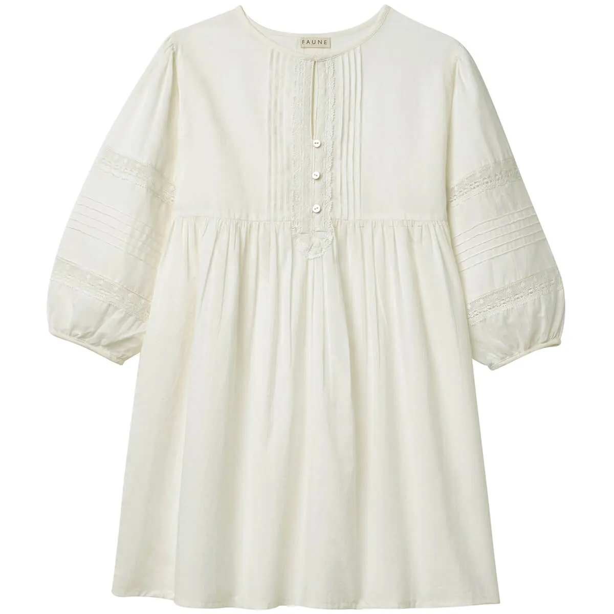 The Maple Dress in Vintage White by Faune