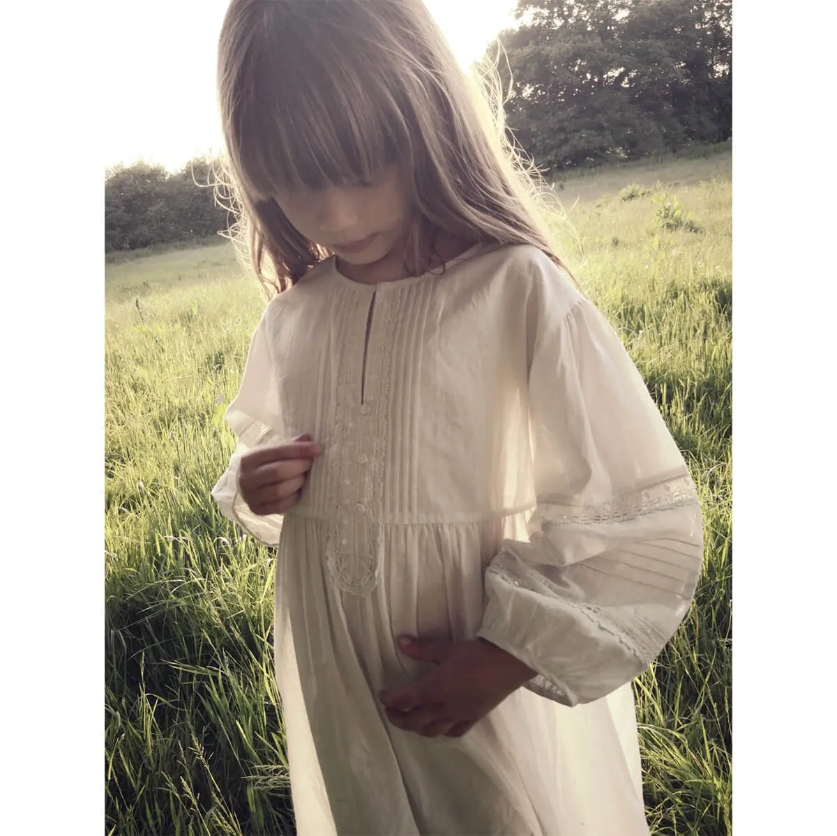 The Maple Dress in Vintage White by Faune