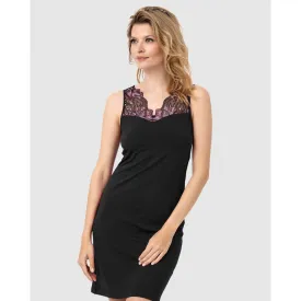 Viscose & Lace Trim Short Nightie