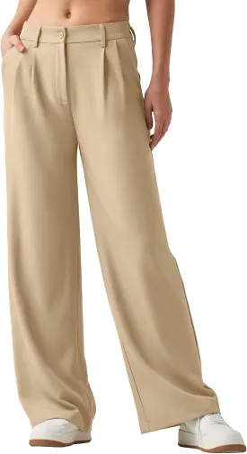 Willit Women's Work Pants Wide Leg Dress Pants High Waisted Casual Slacks Business Office Pants with Pockets 28"/30"/32"