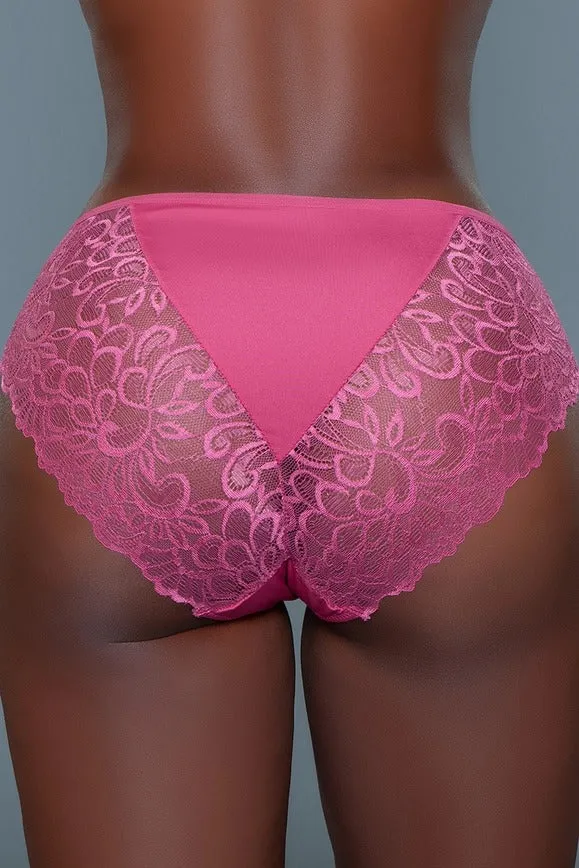 Women's (Pack of 3) Floral Lace Design High Rise Bow Detail Brief Panty
