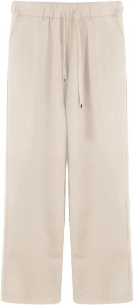Women's Skin-Friendly Elastic High Waisted Drawstring Wide Leg Fray Hem Sweatpants