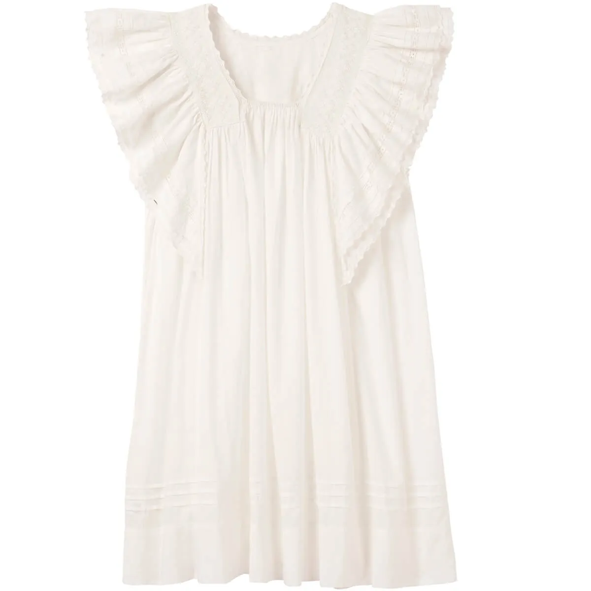 Zinnia Dress in Pure White by Faune