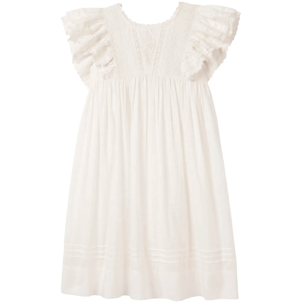 Zinnia Dress in Pure White by Faune